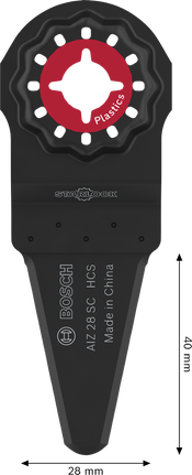 Pisau Pemotong Plastik Bosch AIZ 28 SC Starlock untuk plastik.